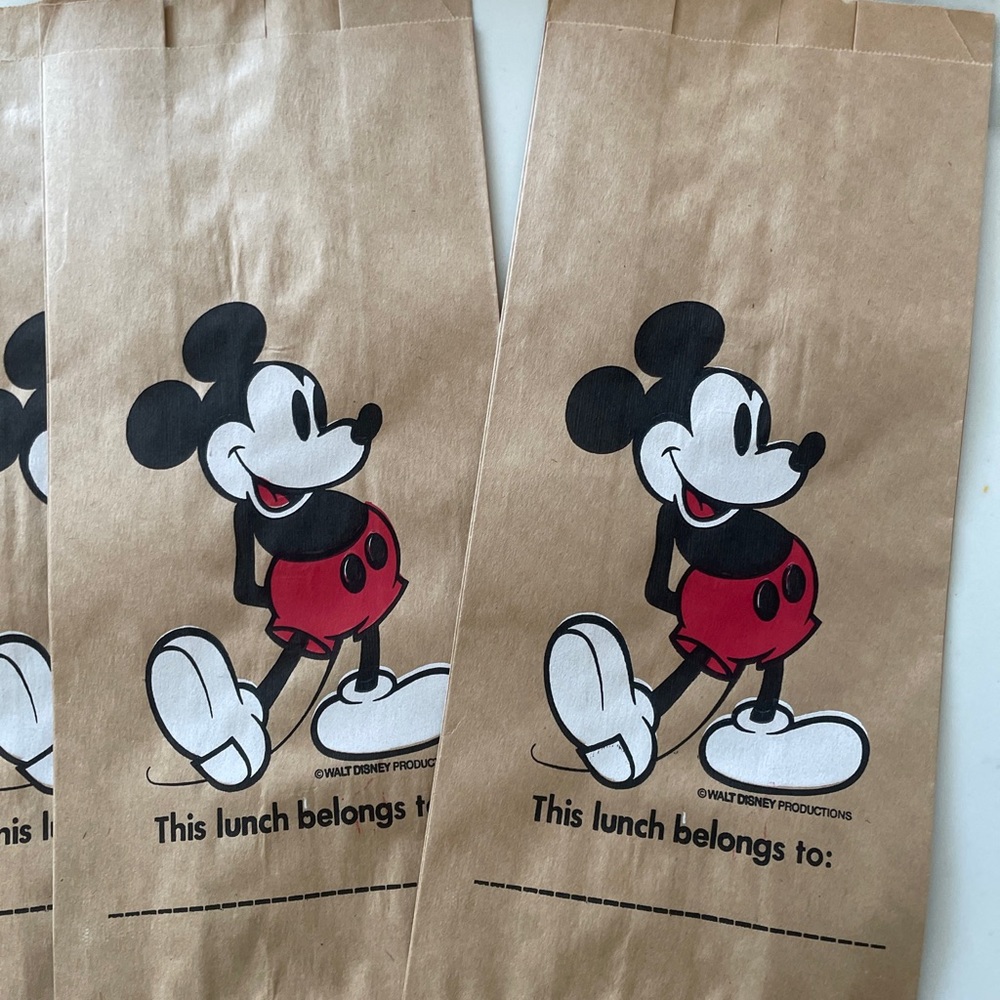 Lot of 20 paper bags Mickey Mouse made in USA